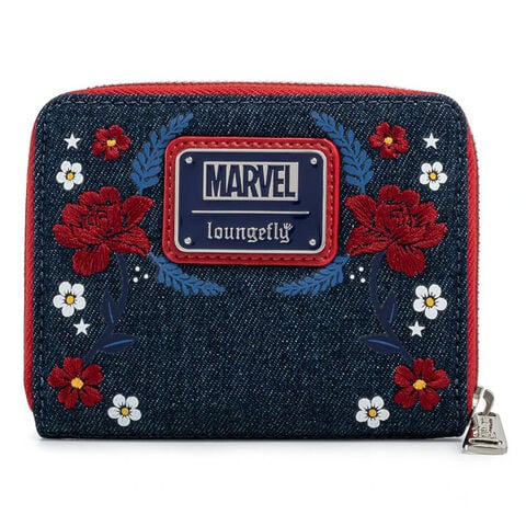 Portefeuille Loungefly - Captain America 80th Anniversary - Floral Sheild